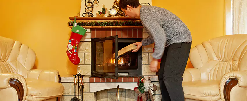 Rusted Metal Fireplace Restoration in Madison, New Jersey